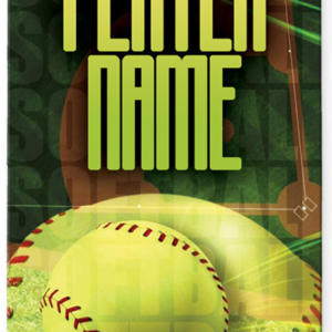 image of softball custom bag tag