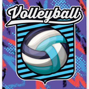 image of custom volleyball bag tag